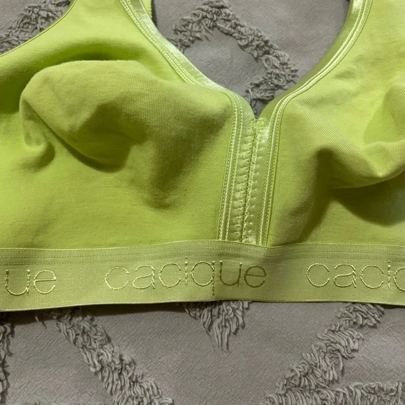 Cacique Women's Intimates Leopard and Lime Bra Set size 42 C - Picture 6 of 9